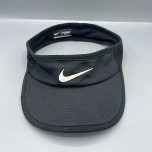 Nike Sun Visor Hat Featherlight‎ Dri Fit Black Tennis Golf